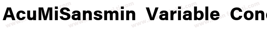 AcuMiSansmin Variable Concept(91)字体转换